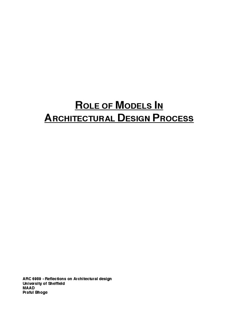 Architectural Models in Design Process | PDF | Design | Space
