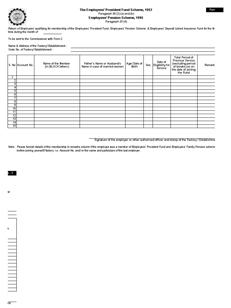 EPF and Pension Scheme Forms Overview | PDF | Pension | Employment