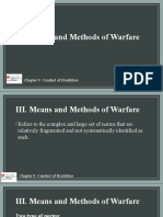 III. Means and Methods of Warfare: Chapter 9: Conduct of Hostilities