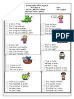 Class 2 English Worksheet 16.12.20