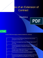 Causes of Extension of Contract Simulation