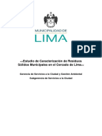 Estudio de Caracterización de Residuos Sólidos Municipales en El Cercado de Lima