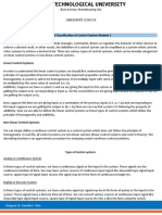 Types and Classification of Control System Module-Christy Jane P. Sanchez