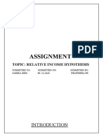 Relative Income Hypothesis