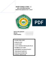 Buku Kerja Guru Mts Wachid Hasyim 2017-2018