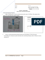 Activity 7: Application Time Rates, Maxima And Minima: V =π r h = π h = 9πh