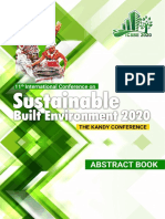 Abstracts of The 11th International Conference On Sustainable Built Environment 2020
