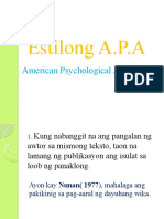 APA Format in Filipino
