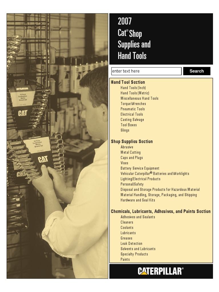 2007 Cat Shop Supplies and Hand Tools PDF Implied Warranty Government