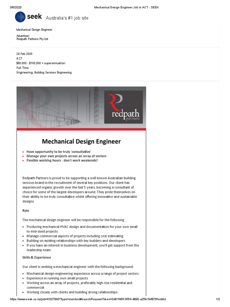 ACT Mechanical Design Engineer Role | PDF | Economies | Business