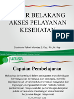 Materi Sosantro Latar Belakang Akses Pelayanan Kes