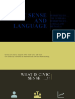 Civic Sense and Language