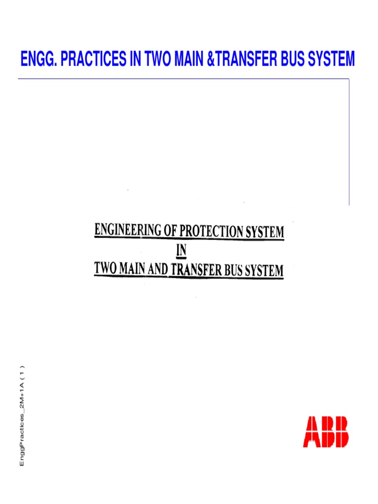 Main and Transfer Bus System Practices | PDF | Electricity | Electrical ...