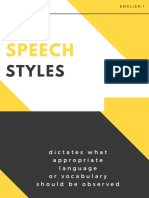 Speech Styles