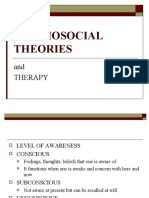 Psychosocial Theories and Therapy: Freud, Erikson, Levels of Awareness