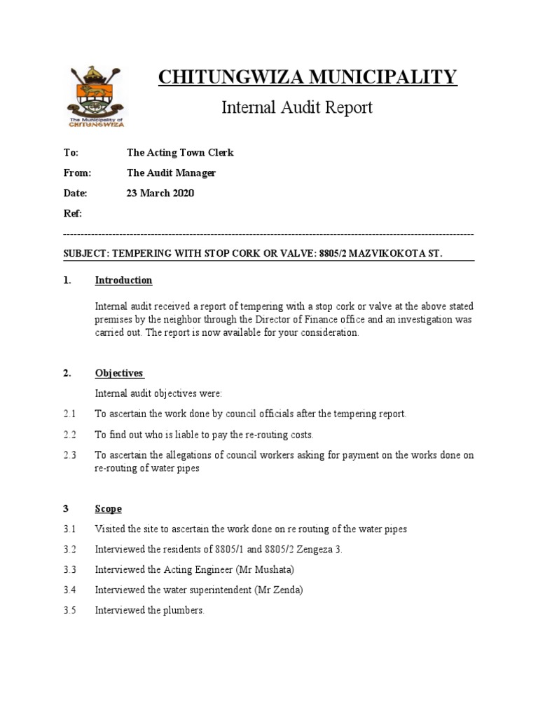 Stop Cork Report PDF Plumbing Social Institutions