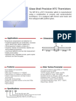 Glass Shell Precision NTC Thermistors