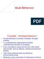 Individual Behaviour UNIT II