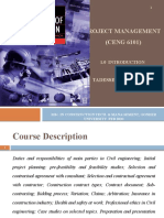 Project Management (CENG 6101) : BY Tadesse Ayalew (PHD)