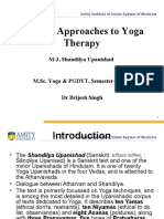 Integral Approaches To Yoga Therapy: M-3, Shandilya Upanishad