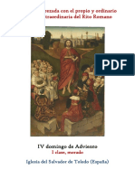 IV Domingo de Adviento. Propio y Ordinario de La Santa Misa