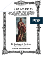 IV Domingo de Adviento. Guía de Los Fieles para La Santa Misa Cantada. Kyrial XVII