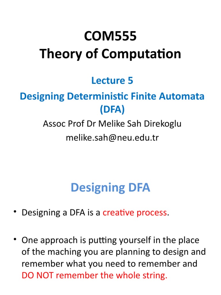 DFA Design for Computer Science Students | PDF | Art