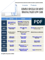 Menu Semanal Paleo Low Carb PDF