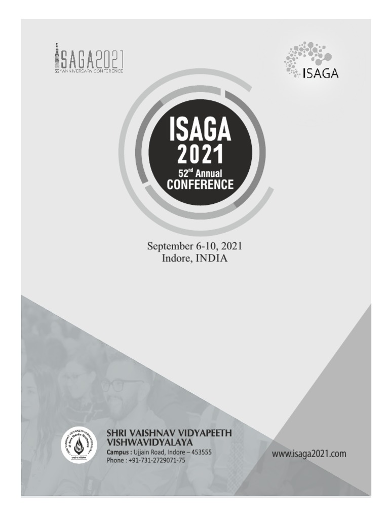 ISAGA 2021: Gaming & Simulation Conference | PDF | Simulation