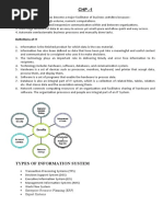 Definitions of IT: Types of Information System