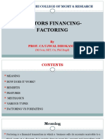 Debtors Financing-Factoring: Swayam Siddhi College of MGMT & Research