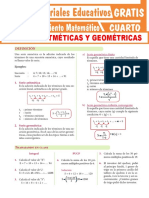 Ejercicos de Series Aritméticas y Geométricas para Cuarto Grado de Secundaria