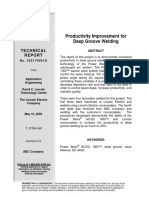 Productivity Improvement For Deep Groove Welding: Technical