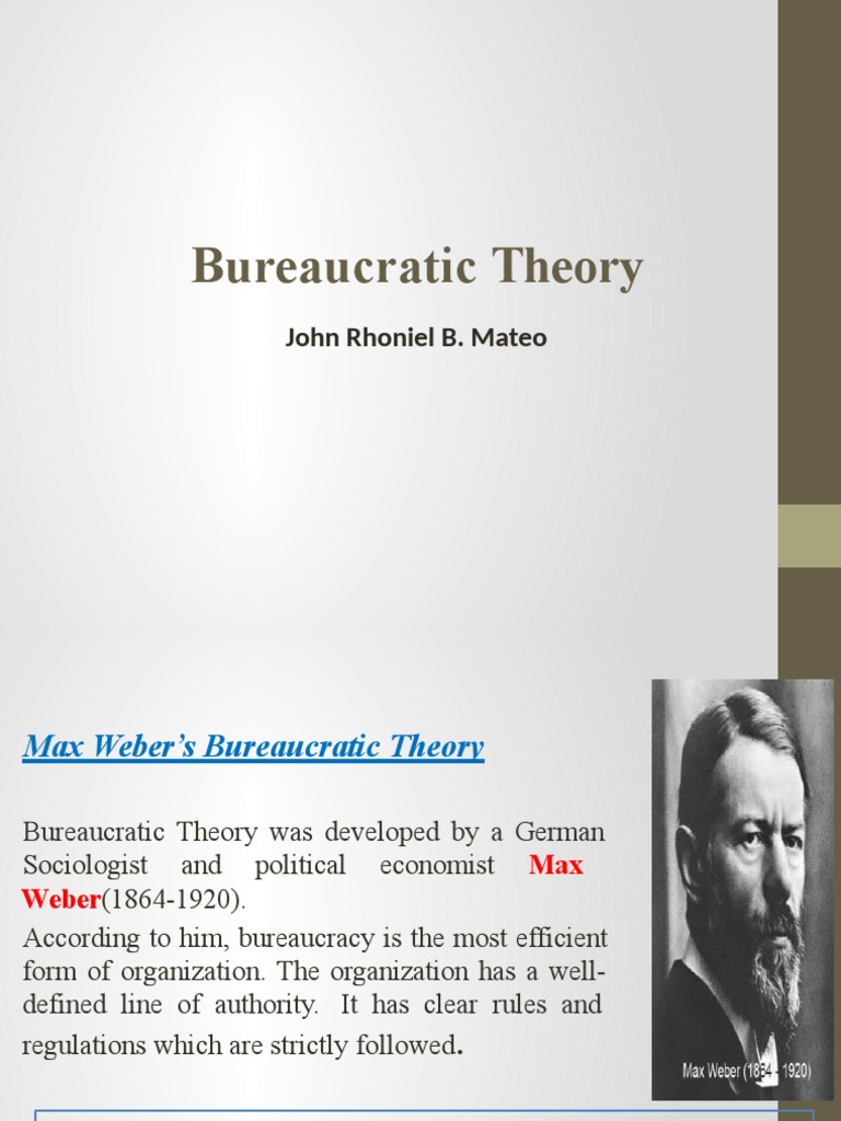 Overview of Bureaucratic Theory | PDF | Bureaucracy | Competence (Human ...