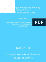 Module 3 - Conduction and Breakdown in Liquids