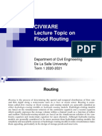 CIVWARE Lecture Topic on Flood Routing (1)