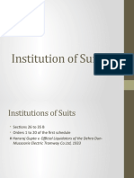 Institution of Suits