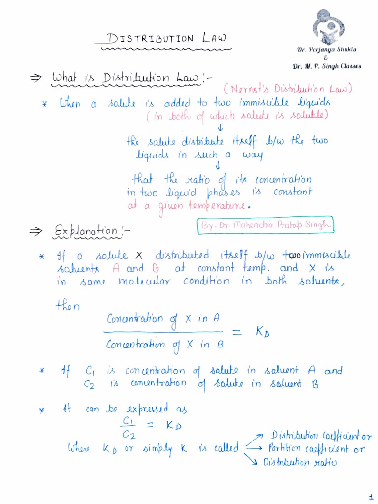 Distribution Law PDF