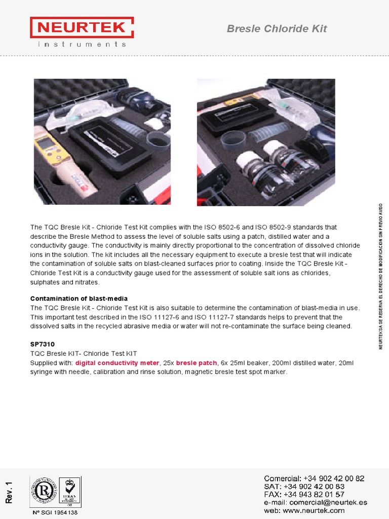 Bresle Chloride Kit , Bresle patches: Salt Contamination Testing – JGJR