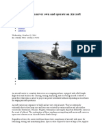 Why will Pakistan never own and operate an Aircraft Carrier