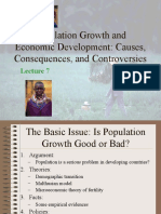 Population Growth and Economic Development: Causes, Consequences, and Controversies