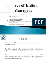 Values of Indian Managers