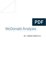 Mcdonald Analysis: by Vishnu Vinod V K