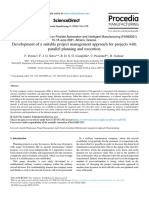 Development of A Suitable Project Management Approach For Projects With Parallel Planning and Execution