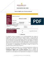 Plan Analítico Del Curso: Competencias Digitales para El Mundo Profesional