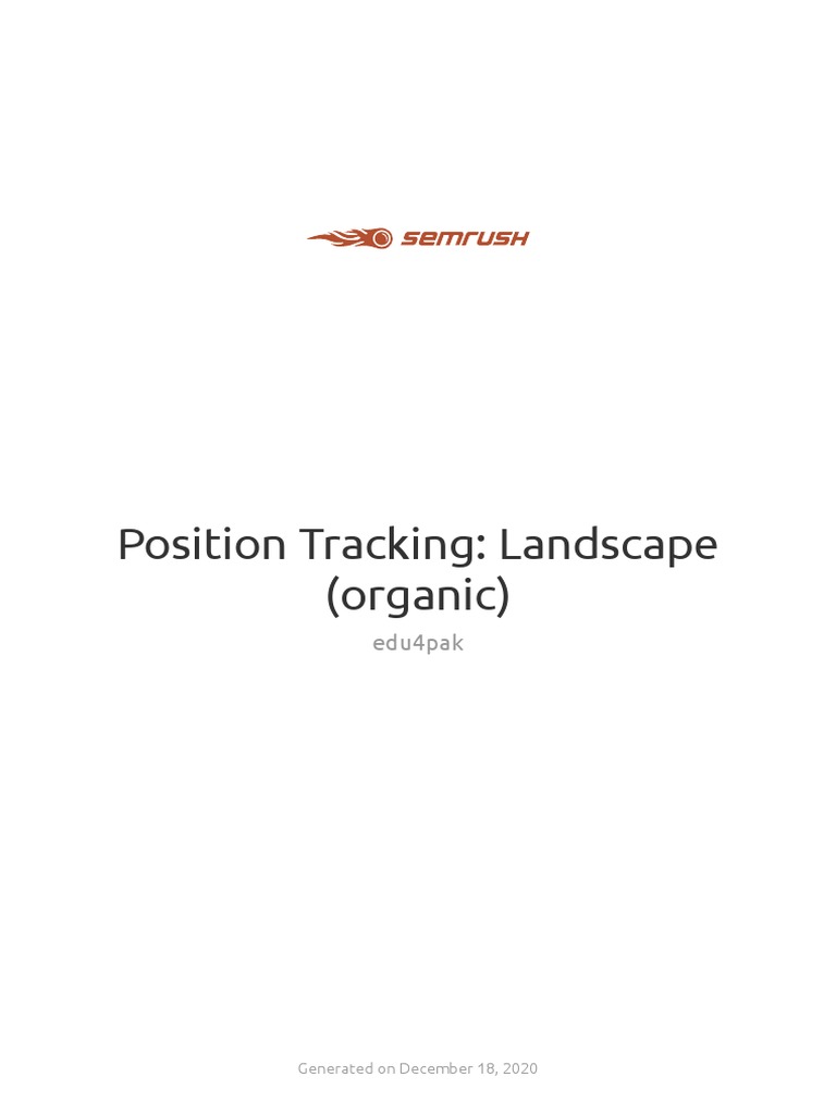 Position Tracking Overview for edu4pak | PDF | Search Engine ...