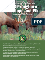 Arizona Game and Fish Elk and Pronghorn Hunting Regulations