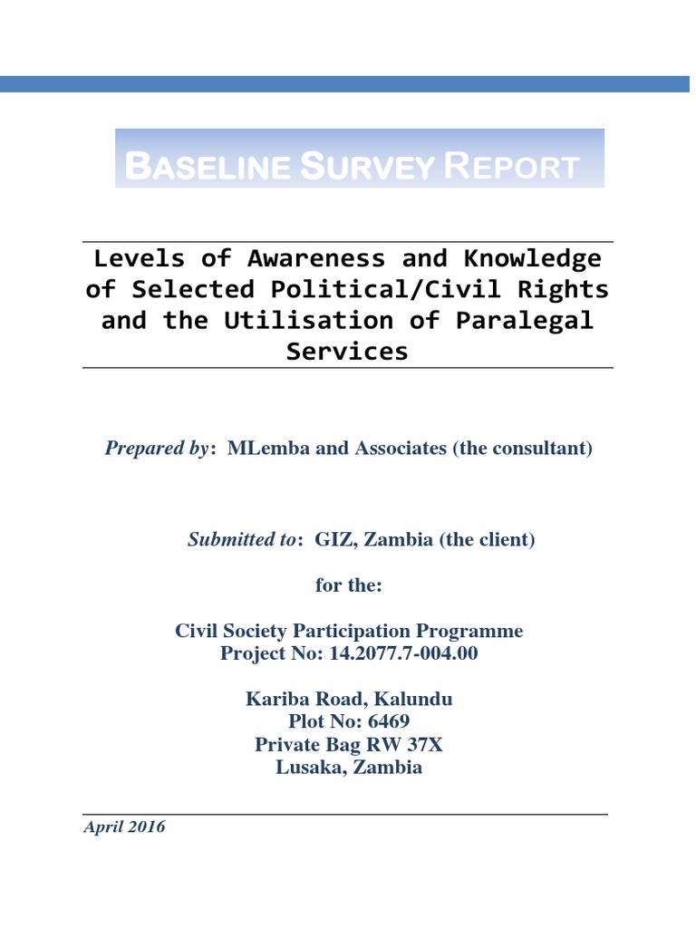 Baseline Survey on Political Rights Awareness and Paralegal Services ...