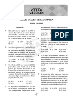 Anual UNI Cesar Vallejo 2012 - 10mo Examen Matematica