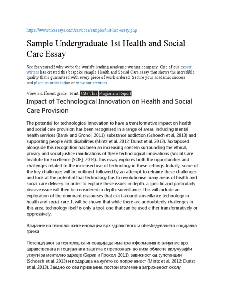 Impact of Tech on Health & Social Care | PDF | Social Work | Surveillance